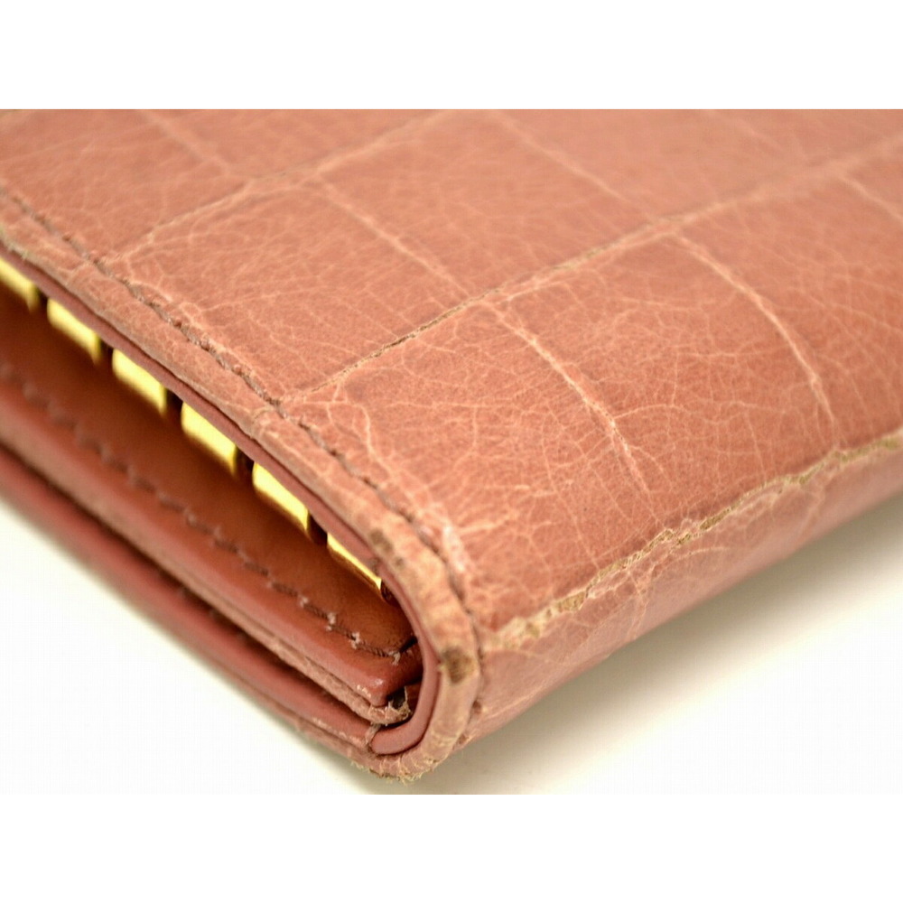 Miu Miu 6-Row Key Case Embossed Leather Pink - image 3